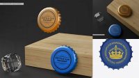 5256+ Matte Bottle Cap Top View High-End Creative PSD Template