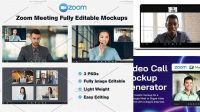 5265+ Zoom Meeting Mockup Advanced Photoshop Design Free