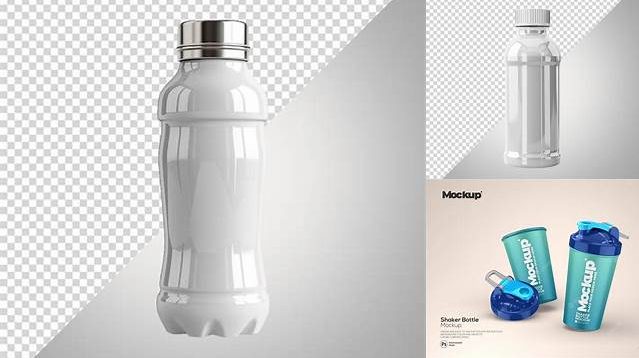 5266+ White Shaker Bottle PSD Mockup Elegant Photoshop Mockup