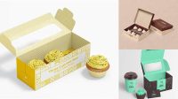 527+ Cupcake Box Mockup Editable Photoshop File