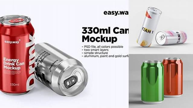 5272+ Two Cans PSD Mockup Smart PNG Image