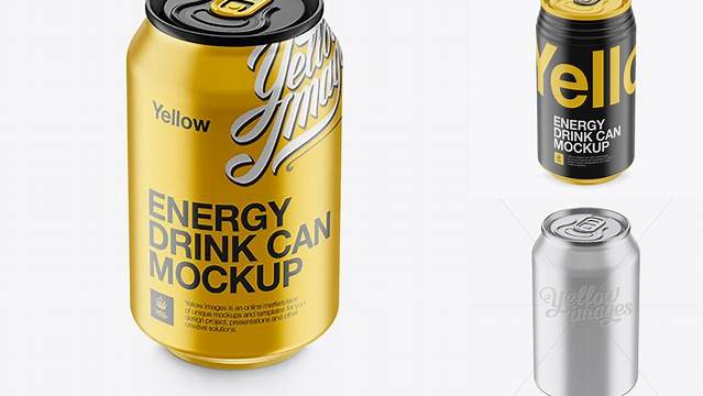 5273+ 330ml Matte Aluminium Can PSD Mockup High-Angle Shot Creative Layered Design File