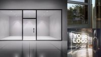 5273+ Mockup Glass Door High Resolution