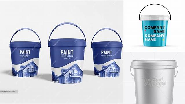 5276+ 10L Paint Bucket PSD Mockup Professional Design PSD