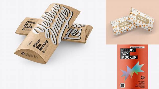 5276+ Two Kraft Paper Pillow Boxes PSD Mockup Download Free