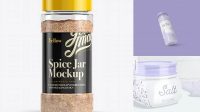 5277+ Salt Flakes Jar PSD Mockup High-Quality PSD Files