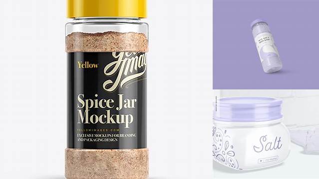 5277+ Salt Flakes Jar PSD Mockup High-Quality PSD Files