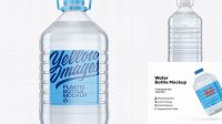 5278+ 5L Clear PET Water Bottle PSD Mockup Advanced and Editable PSD Template Free