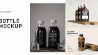 5278+ Cold Brew Bottle Mockup Creative PSD Resources