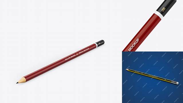 5279+ Round Pencil PSD Mockup Professional Photoshop Design Freebie