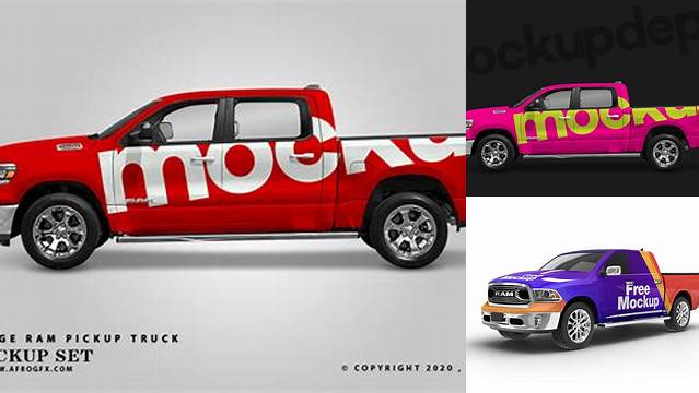 5280+ Dodge Ram Mockup Download Free Editable PSD Template