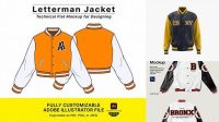 5283+ Letterman Jacket Mockup Editable Design PSD File