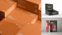 5284+ Display Box with Boxes PSD Mockup Front View Exclusive Layered PSD Mockup