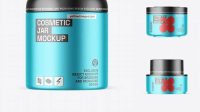 5286+ Matte Metallic Cosmetic Jar PSD Mockup Advanced Editable Template Free