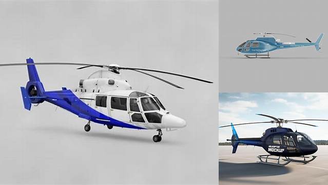 5292+ Helicopter PSD Mockup Side View Photoshop PSD Free for Designers