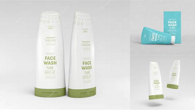 5293+ Clear Plastic Face Wash Tube PSD Mockup Modern and Unique Freebie PSD