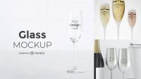 530+ Empty Champagne Glass PSD Mockup Smart Layer PSD