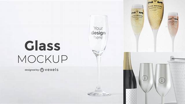 530+ Empty Champagne Glass PSD Mockup Smart Layer PSD