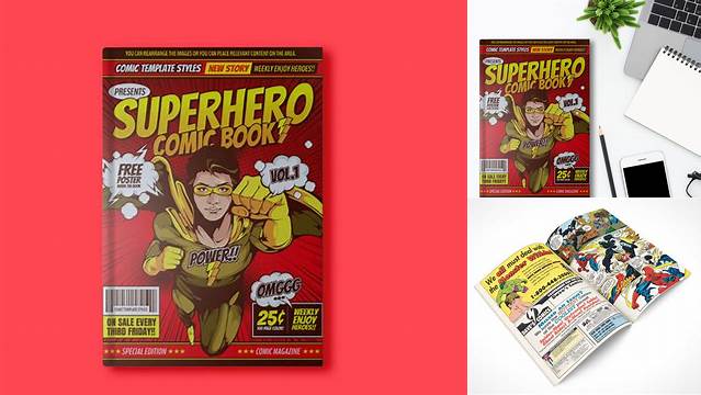 530+ Free Comic Book Mockup Free PSD