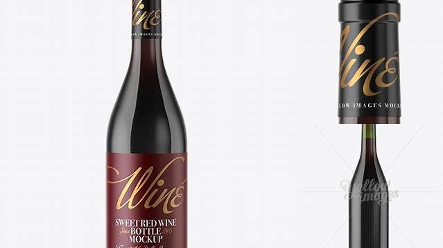 5300+ Green Glass Red Wine Bottle With Cork PSD Mockup Elegant Design Mockup PSD