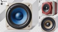 5306+ Matte Audio Speaker PSD Mockup Unique and Editable PSD