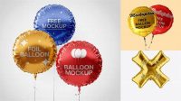 5306+ Multiply Sign Foil Balloon PSD Mockup Free PSD Mockup Resource