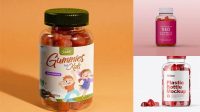 531+ Gummies Bottle Mockup Free PSD