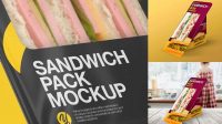 5311+ Sandwich Pack PSD Mockup Half Side View Professional Design PSD