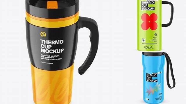 5312+ Glossy Thermo Cup PSD Mockup High-End Layered Mockup Free