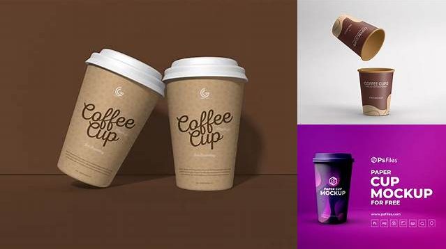 5313+ Coffee Cup with Lid PSD Mockup Free Creative Design