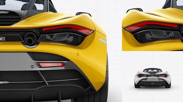 5314+ McLaren 720S PSD Mockup Back View Elegant and Stylish Free PSD