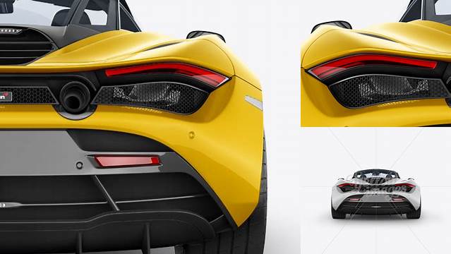 5314+ McLaren 720S PSD Mockup Back View Elegant and Stylish Free PSD