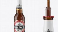 5317+ 275ml Amber Glass Bottle with Lager Beer PSD Mockup Download Now Free PSD Template