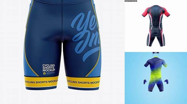 5318+ Men’s Cycling Shorts PSD Mockup Back View Premium Mockup Freebie