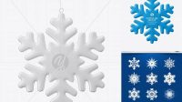 532+ Matte Snowflake PSD Mockup Front View Fully Editable Photoshop PSD Free Download