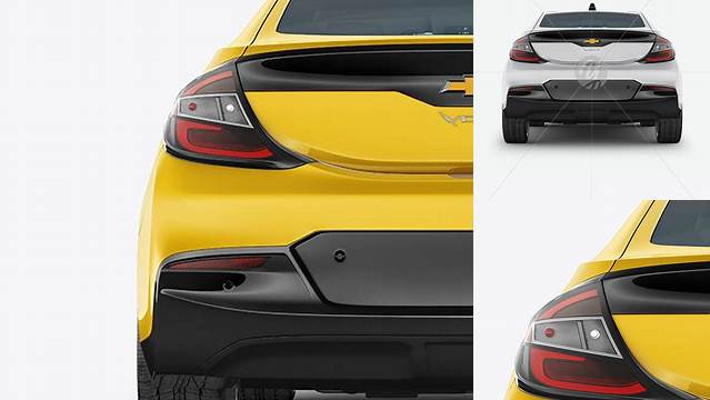 5320+ Chevrolet Volt PSD Mockup Back View Versatile and Modern PSD Mockup