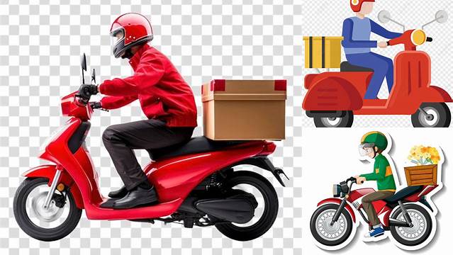 5320+ Delivery Motorcycle Mockup Psd Smart PNG Image