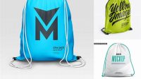 5321+ Glossy Gym Sack PSD Mockup Front View Exclusive Free Photoshop Mockup