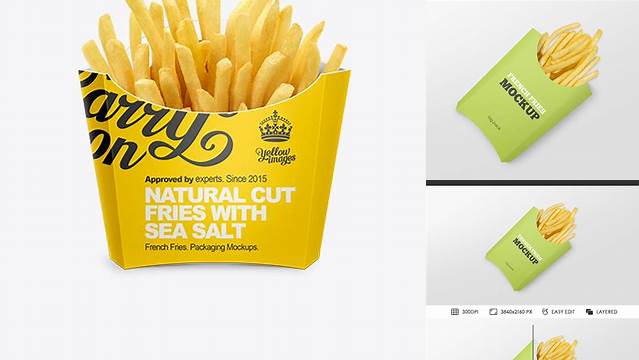 5321+ Paper French Fries Box Small size Professional Design PSD