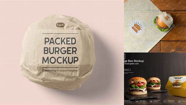 5323+ Wrapped Burger Mockup Best Free Mockup PSD