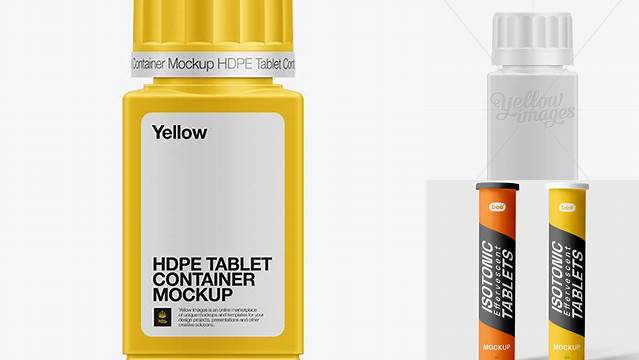 5325+ 50ml Tablet Container PSD Mockup Creative Design PSD Free Download