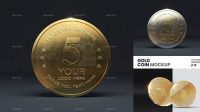 5326+ Coin Mockup Free Smart Object PSD Template