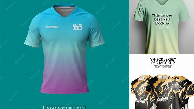 5328+ Mockup Jersey V Neck PSD Download