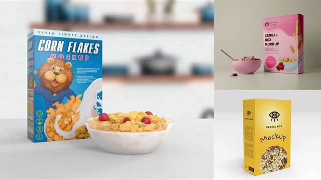 5329+ Cereal Box Free Mockup Hight Resolution