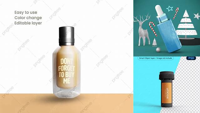 5331+ Matte Christmas Bottle PSD Mockup Fully Editable PSD Template