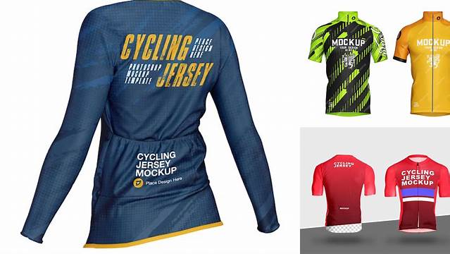 5331+ Women`s Cycling Jersey PSD Mockup Back View Mockup PSD Free Download