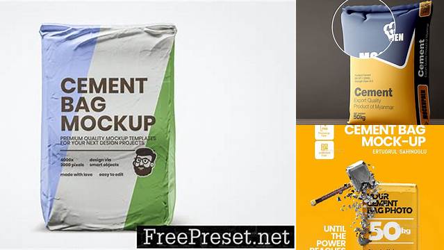 5334+ Cement Bag Mockup Best for Showcase