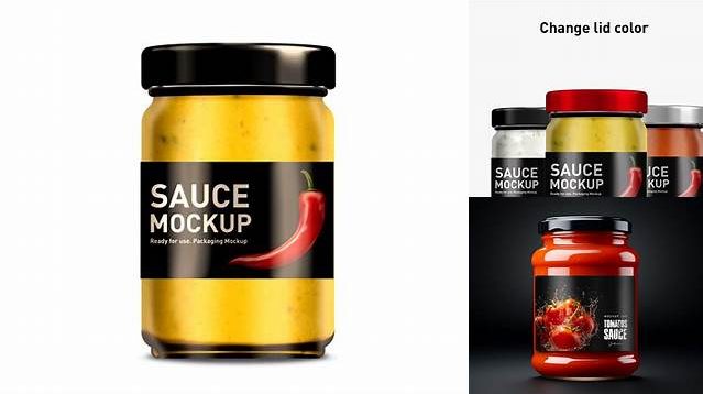 5335+ Sauce Jar Mockup Advanced Photoshop Template