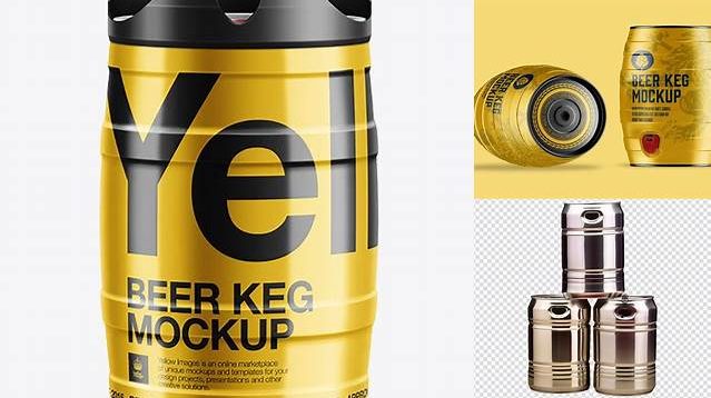 5336+ Mini Keg PSD Mockup High-Resolution PSD Download