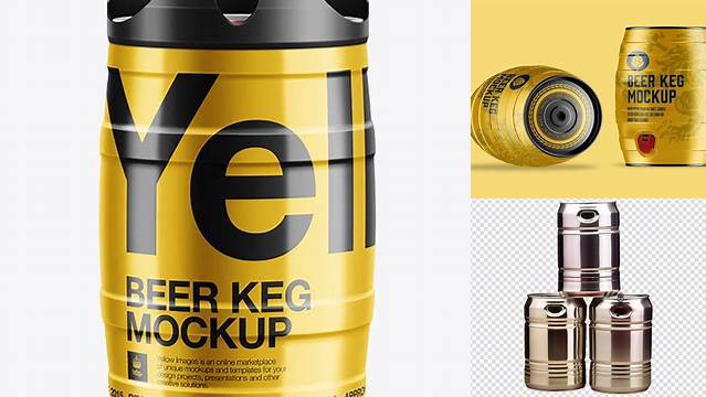 5336+ Mini Keg PSD Mockup High-Resolution PSD Download